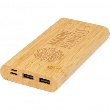 Logo trade advertising product photo of: Tulda 10.000 mAh bamboo power bank
