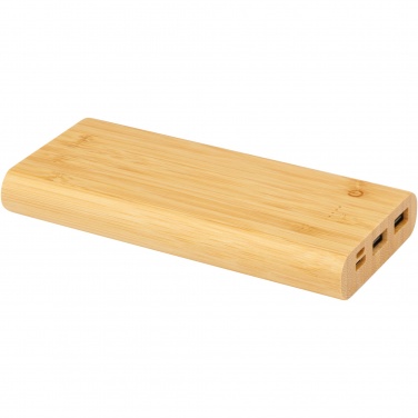 Logo trade promotional merchandise image of: Tulda 10.000 mAh bamboo power bank