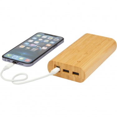 Logo trade advertising products image of: Tulda 20.000 mAh bamboo power bank