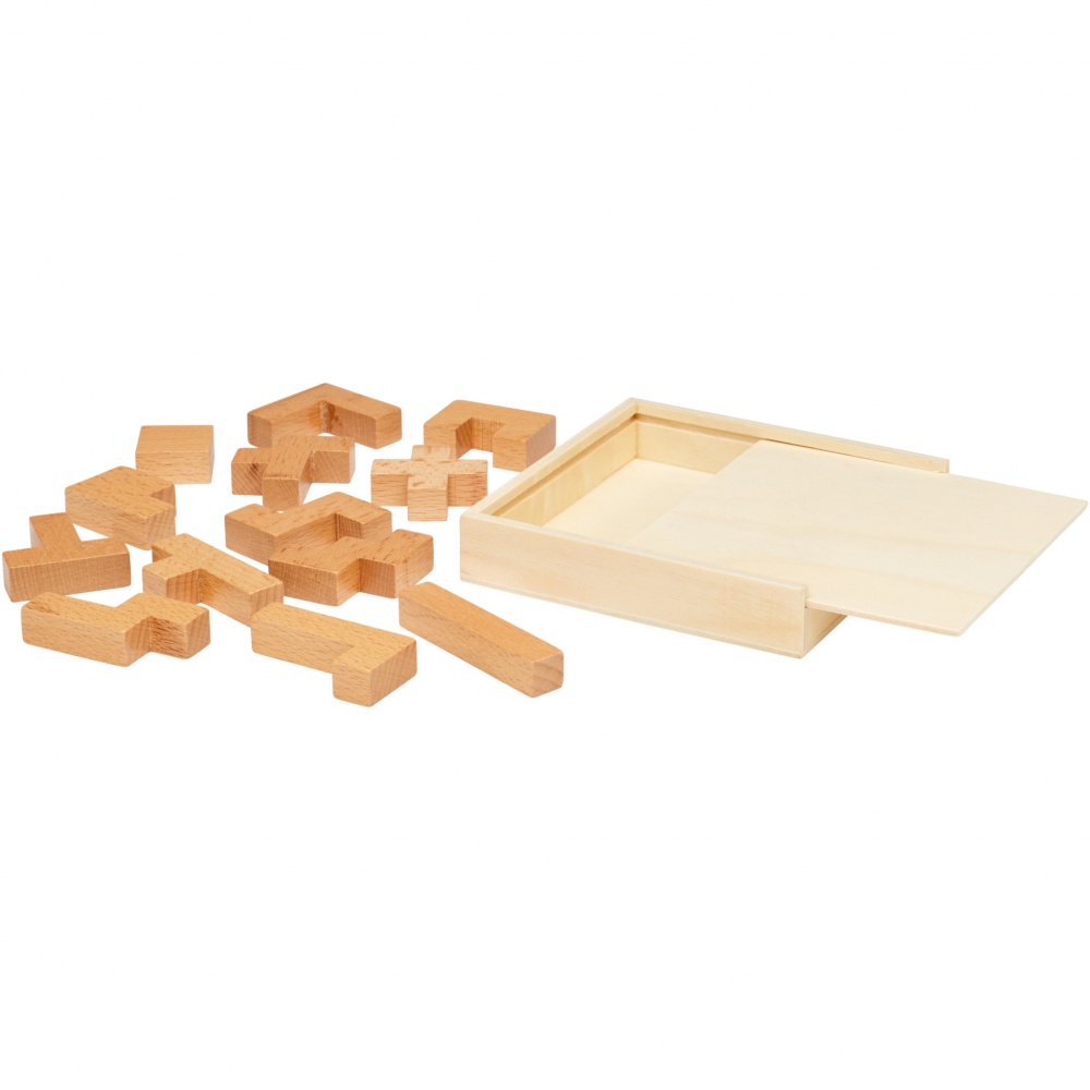 Logo trade promotional giveaways picture of: Bark wooden puzzle