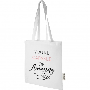Logotrade business gift image of: Madras 140 g/m2 GRS recycled cotton tote bag 7L