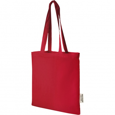 Logo trade advertising products image of: Madras 140 g/m2 GRS recycled cotton tote bag 7L