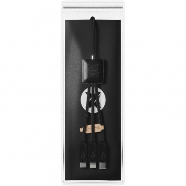 Logo trade corporate gifts image of: SCX.design C45 5-in-1 rPET charging cable with data transfer