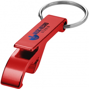 Logotrade promotional items photo of: Tao RCS recycled aluminium bottle and can opener with keychain 