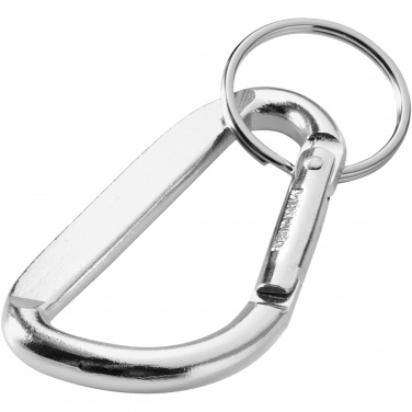 Logo trade corporate gift photo of: Timor RCS recycled aluminium carabiner keychain