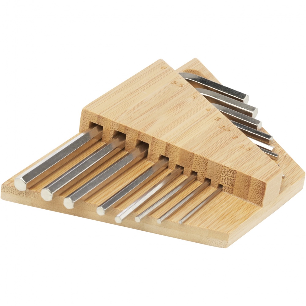 Logo trade promotional merchandise picture of: Allen bamboo hex key tool set