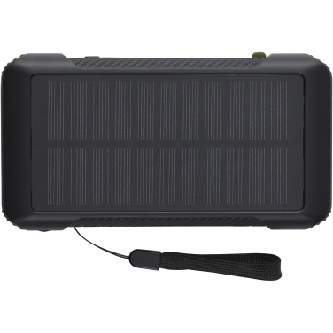 Logo trade business gift photo of: Soldy 10.000 mAh RCS recycled plastic solar dynamo power bank 