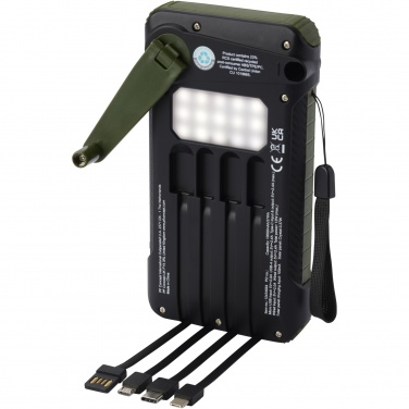 Logotrade corporate gift picture of: Soldy 10.000 mAh RCS recycled plastic solar dynamo power bank 