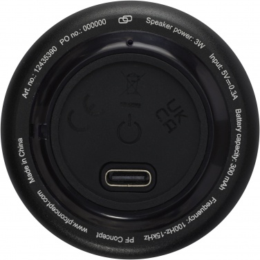 Logo trade promotional items picture of: Rise 3W RCS recycled aluminium Bluetooth® mini speaker 