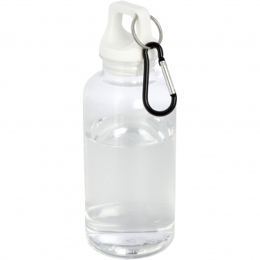 Logo trade promotional items image of: Oregon 400 ml RCS certified recycled plastic water bottle with carabiner
