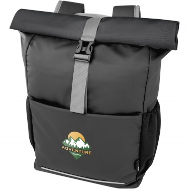Logo trade promotional products image of: Aqua 15" GRS recycled water resistant roll-top bike bag 20L