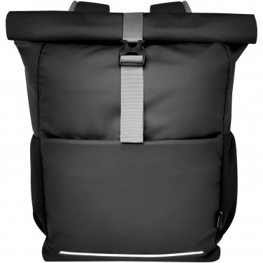 Logotrade promotional merchandise image of: Aqua 15" GRS recycled water resistant roll-top bike bag 20L