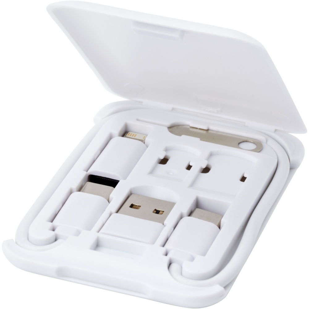 Logotrade promotional giveaway picture of: Savvy recycled plastic modular charging cable with phone holder