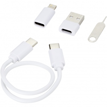Logotrade promotional product picture of: Savvy recycled plastic modular charging cable with phone holder