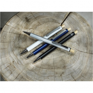 Logo trade promotional products picture of: Cyrus recycled aluminium ballpoint pen (blue ink)