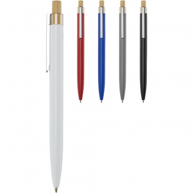 Logo trade promotional giveaway photo of: Nooshin recycled aluminium ballpoint pen  (blue ink)