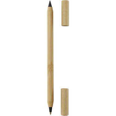Logo trade promotional merchandise image of: Samambu bamboo duo pen