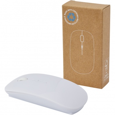 Logo trade business gift photo of: Menlo RCS recycled plastic wireless mouse 