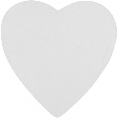 Logo trade promotional merchandise image of: Sticky-Mate® heart-shaped recycled sticky notes