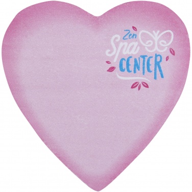 Logo trade promotional gift photo of: Sticky-Mate® heart-shaped recycled sticky notes