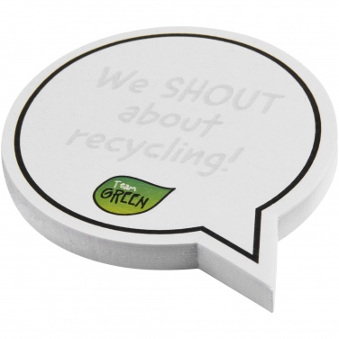 Logo trade promotional products image of: Sticky-Mate® speech bubble-shaped recycled sticky notes