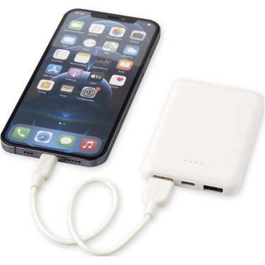 Logo trade promotional merchandise photo of: Asama 5000 mAh Type-C recycled plastic power bank
