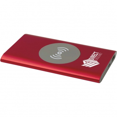 Logo trade promotional giveaway photo of: Juice 4000 mAh Type-C recycled aluminium wireless power bank 