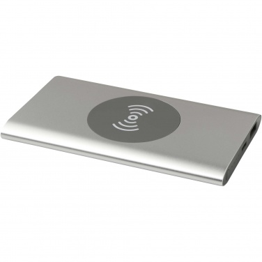 Logo trade promotional giveaway photo of: Juice 4000 mAh Type-C recycled aluminium wireless power bank 