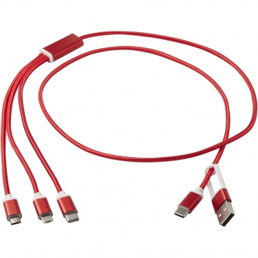 Logotrade corporate gift image of: Versatile 5-1 recycled aluminium charging cable
