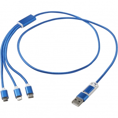 Logo trade promotional items image of: Versatile 5-1 recycled aluminium charging cable