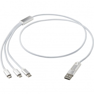 Logo trade corporate gifts image of: Versatile 5-1 recycled aluminium charging cable