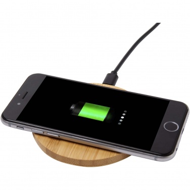 Logo trade advertising products picture of: Essence 15W bamboo wireless charging pad