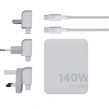 Logo trade promotional merchandise photo of: Xtorm XVC2140 GaN Ultra 140W travel charger with 240W USB-C PD cable