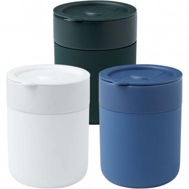 Logotrade promotional products photo of: Java 330 ml ceramic tumbler with silicone wrap and plastic lid