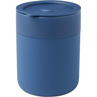 Logo trade corporate gift photo of: Java 330 ml ceramic tumbler with silicone wrap and plastic lid
