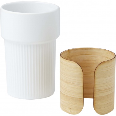 Logotrade promotional giveaway image of: Tumbler Fika 340 ml with bamboo sleeve