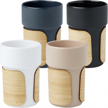 Logotrade business gift image of: Tumbler Fika 340 ml with bamboo sleeve