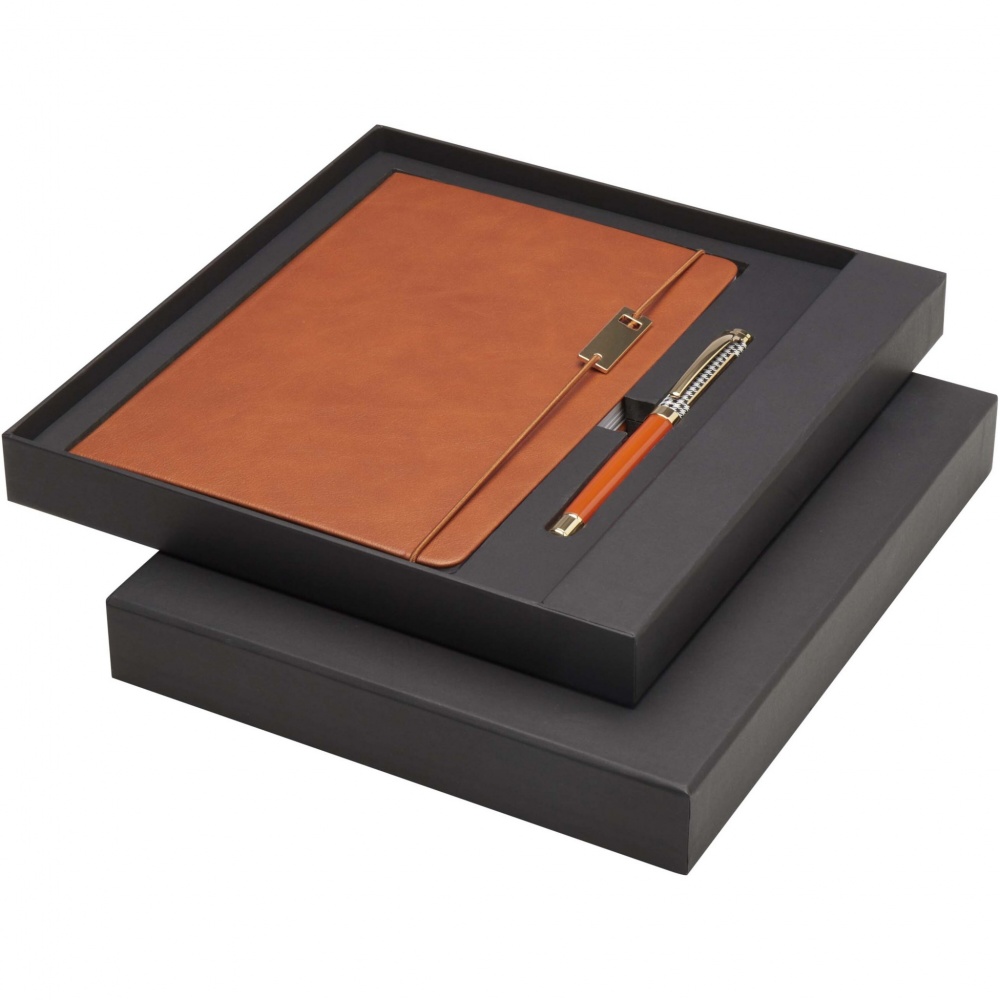 Logo trade advertising product photo of: Legato A5 notebook and rollerball pen set 