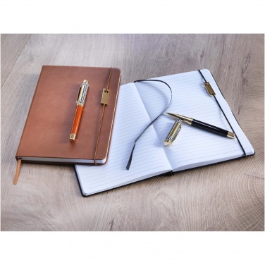 Logotrade promotional giveaway image of: Legato A5 notebook and rollerball pen set 