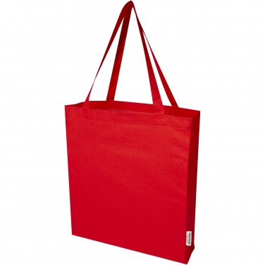 Logotrade promotional giveaway image of: Madras 140 g/m² GRS recycled cotton gusset tote bag