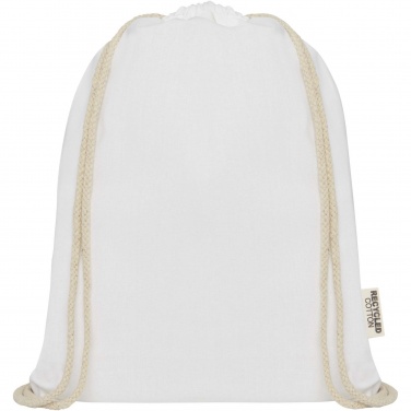 Logotrade promotional merchandise picture of: Oregon 140 g/m² GRS recycled cotton drawstring bag