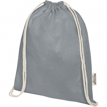 Logotrade promotional products photo of: Oregon 140 g/m² GRS recycled cotton drawstring bag