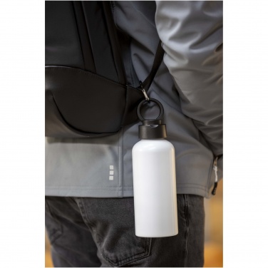 Logo trade promotional giveaways image of: Trinity 600 ml RCS certified recycled aluminium water bottle with RPET lid