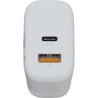 Logo trade promotional gifts image of: Xtorm XEC067G GaN² Ultra 67W wall charger - UK plug