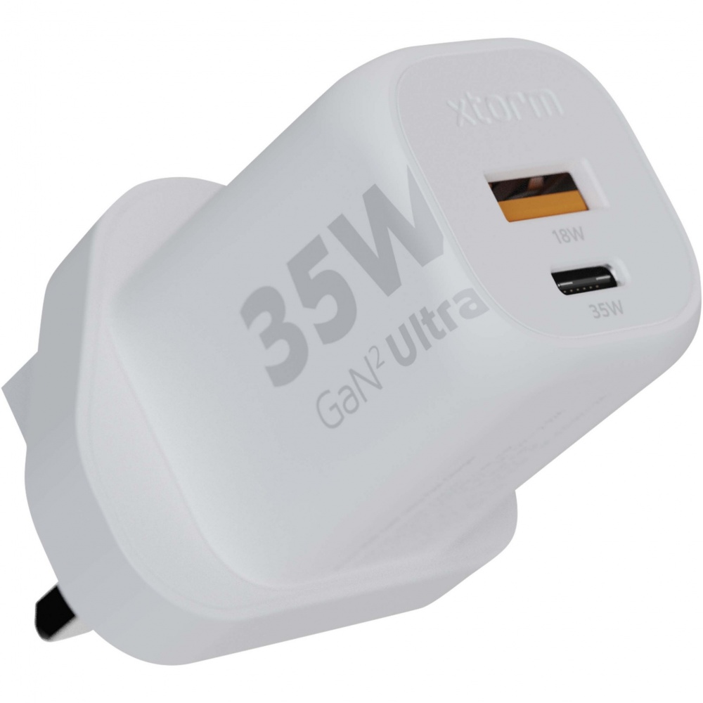 Logotrade promotional giveaway image of: Xtorm XEC035 GaN² Ultra 35W wall charger - UK plug