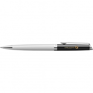Logo trade promotional merchandise image of: Hemisphere colour blocking ballpoint pen with palladium trim