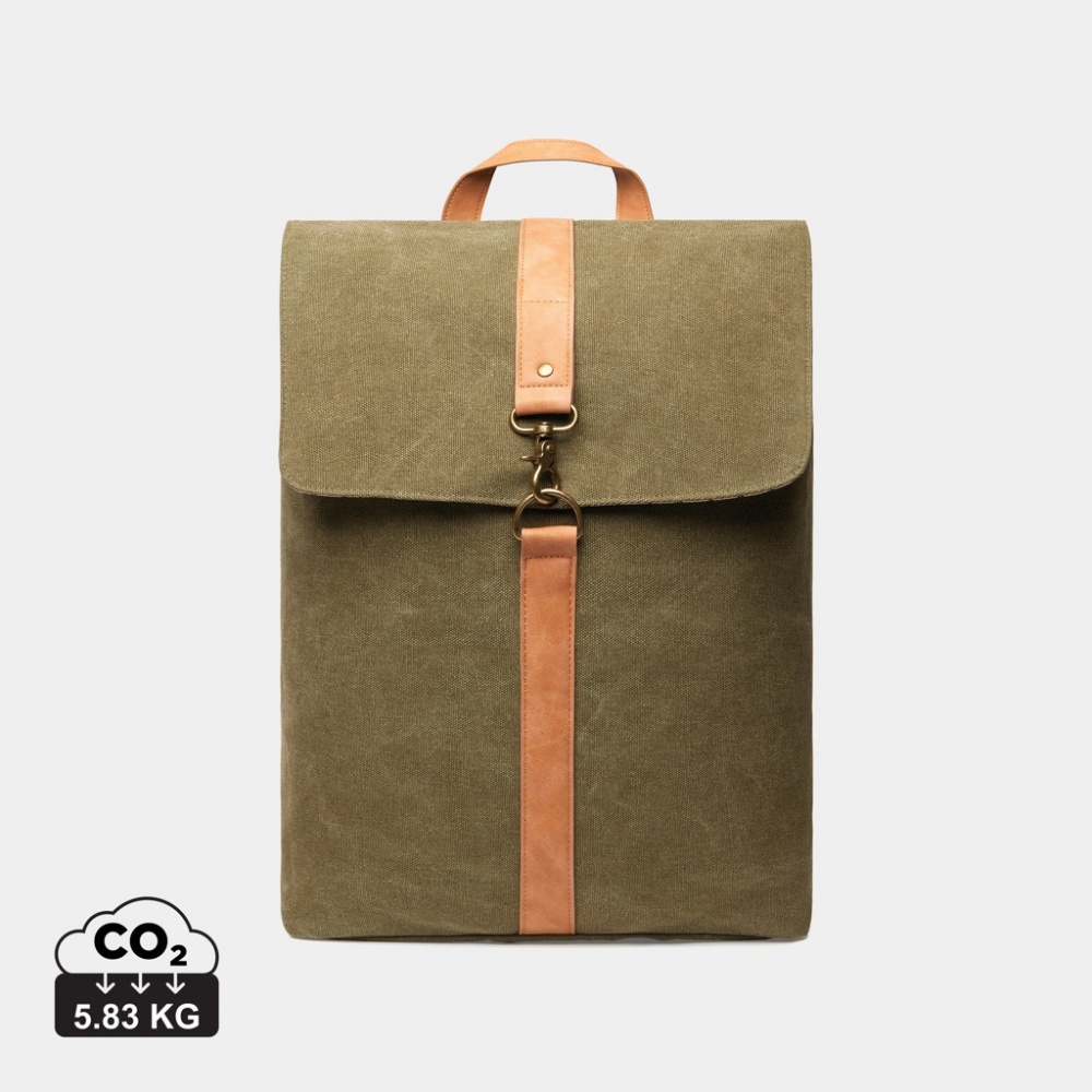 Logo trade promotional merchandise image of: VINGA Bosler backpack GRS recycled canvas