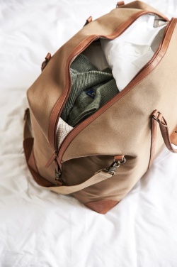 Logo trade promotional giveaways image of: VINGA Sloane RCS RPET weekender bag