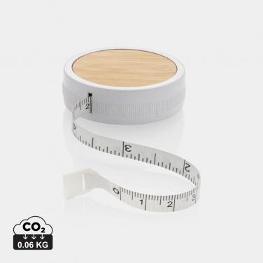 Logotrade corporate gift image of: RCS recycled plastic & bamboo tailor tape