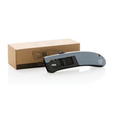Logotrade promotional product picture of: RCS certified recycled plastic Auto retract safety knife